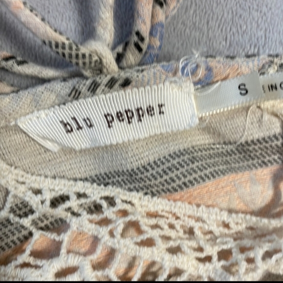 Boho Anthropology Blu Pepper Sleeveless Top Small - Picture 7 of 10